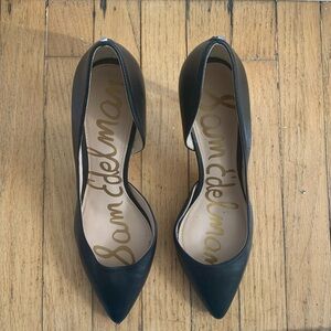 Sam Edelman d’Orsay black leather pumps